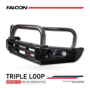 Triton MQ 2015-2019 707-01 Falcon Bull Bar Triple Stainless Loops Package (LED Foglight)
