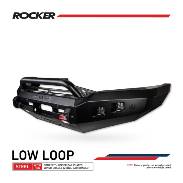 Navara D40 2005-2010 078-01SQL Rocker Bull Bar Single Low Loops Package 1