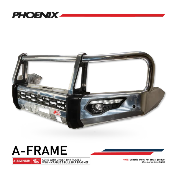 Navara D40 2011-2015 808-02A Alloy Phoenix Bull Bar A-Frame Base Series Package 1