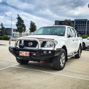 Navara D40 2011-2015 707-01 Falcon Bull Bar Triple Stainless Loops Package (LED Foglight)